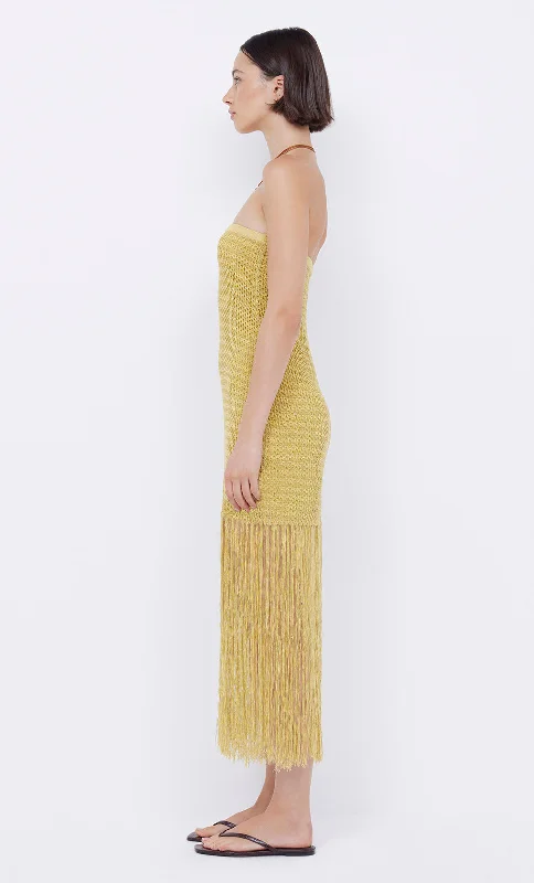 Calista Strapless Dress - Citrus