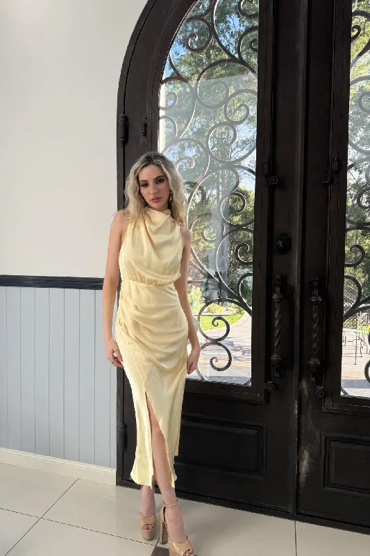 Diaz Midi Dress - Yellow