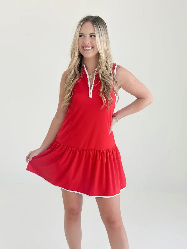 Halftime Mini Dress - Red