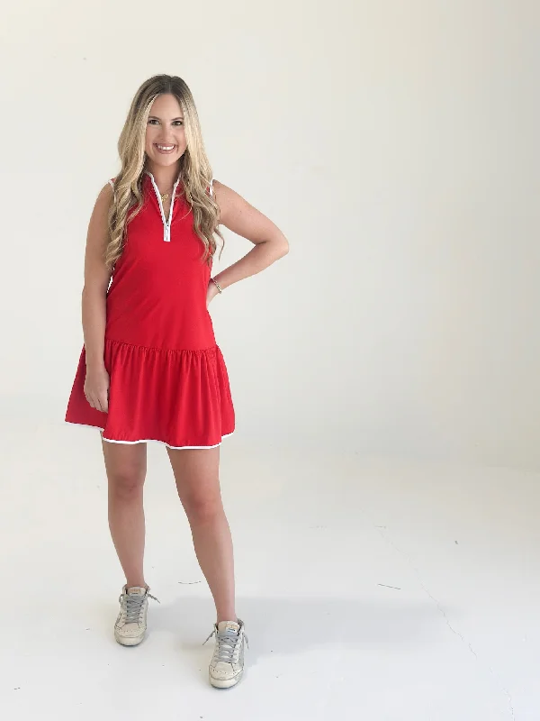 Halftime Mini Dress - Red