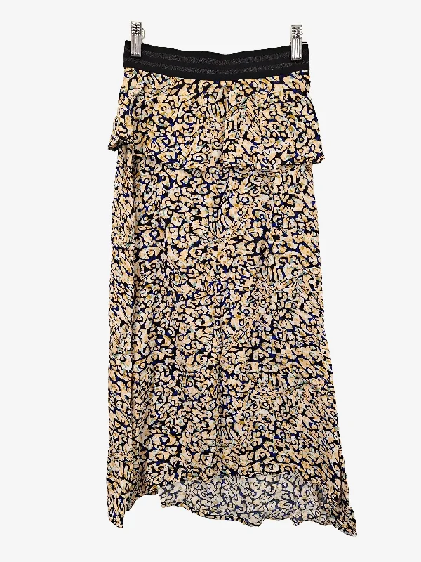 Antalya Peplum Printed Everyday Midi Skirt Size 6