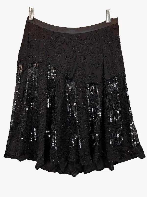 Jag Vintage Bead & Sequin Embroidered Mini Skirt Size 8