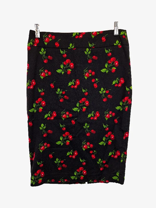 Review Cherry Office Pencil Midi Skirt Size 10