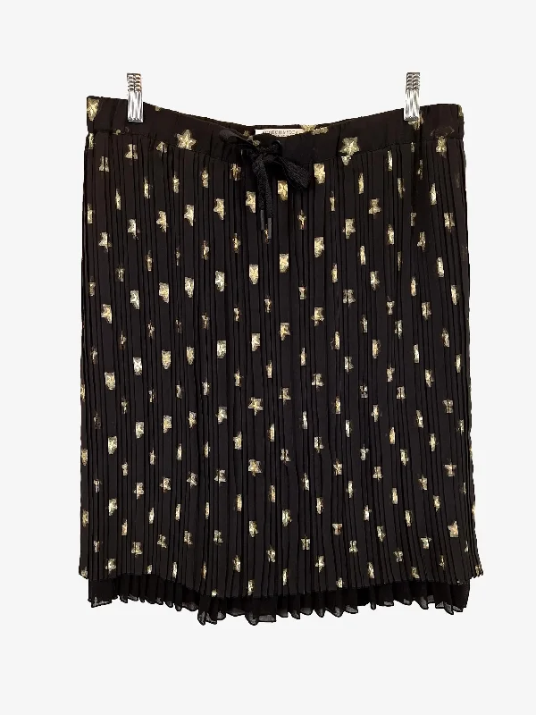 Scotch & Soda Mini Pleat Gold Star Mini Skirt Size L