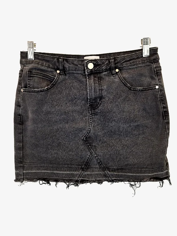 Seed Everyday Distressed Denim Mini Skirt Size 10