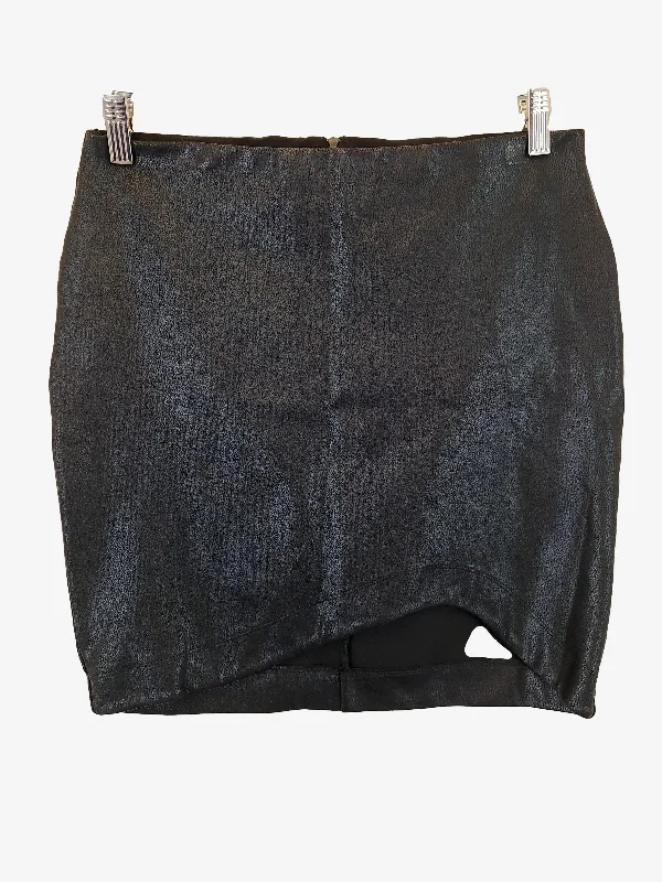 Witchery Scoop Hem Shimmery Mini Skirt Size 10